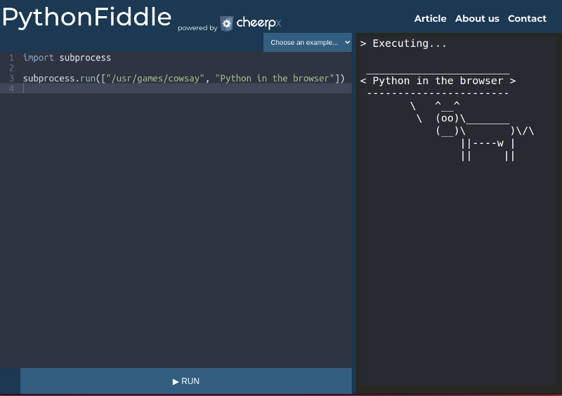 PythonFiddle